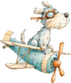 Pilot dog character