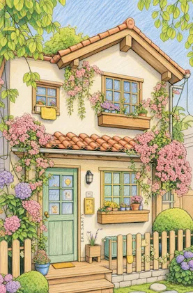Cottagecore Coloring Pages